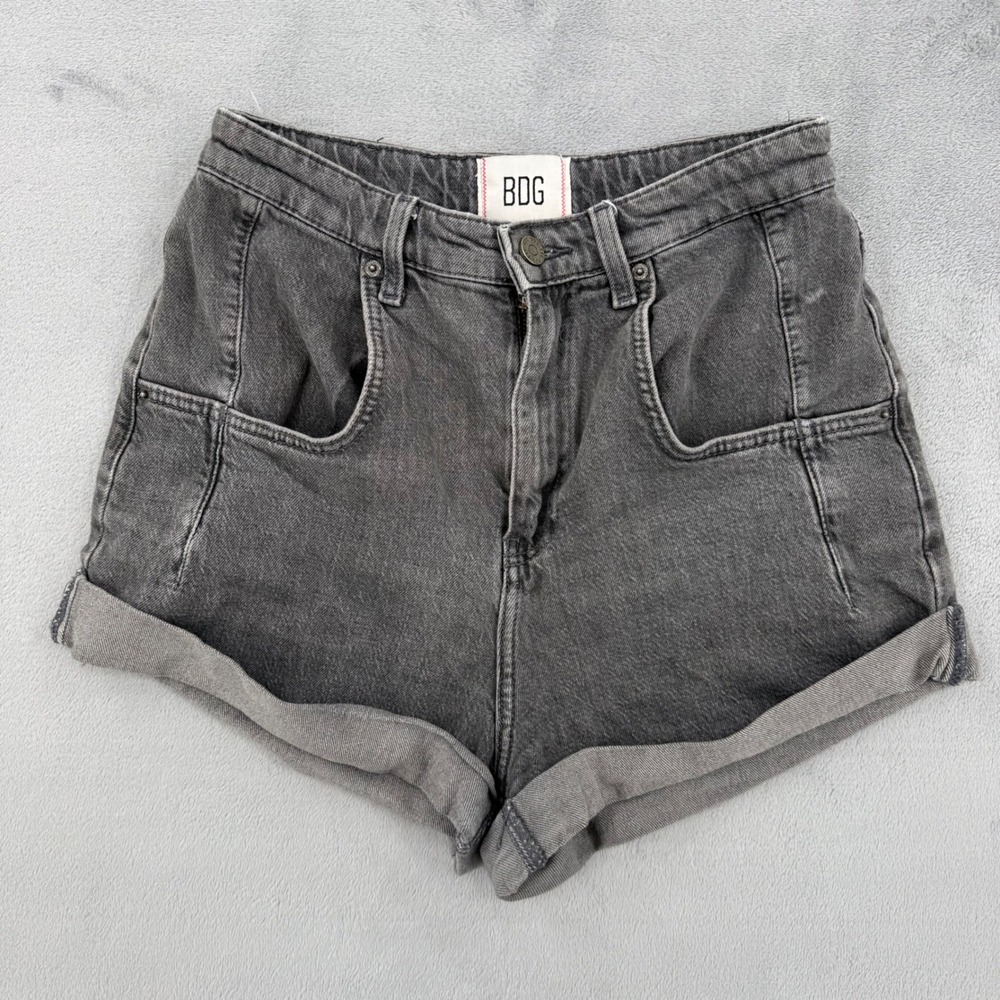 BDG Urban Outfitters High Rise Stretch Roll Hem Denim Shorts Women's Size 28